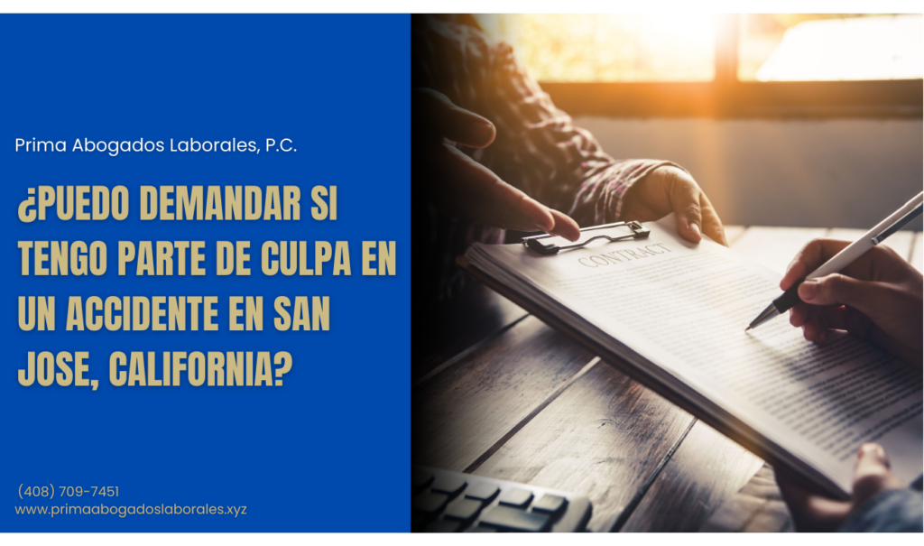 puedo demandar con parte de culpa San Jose