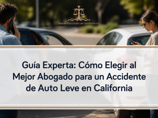 Guía Experta: Cómo Elegir al Mejor Abogado para un Accidente de Auto Leve en California
